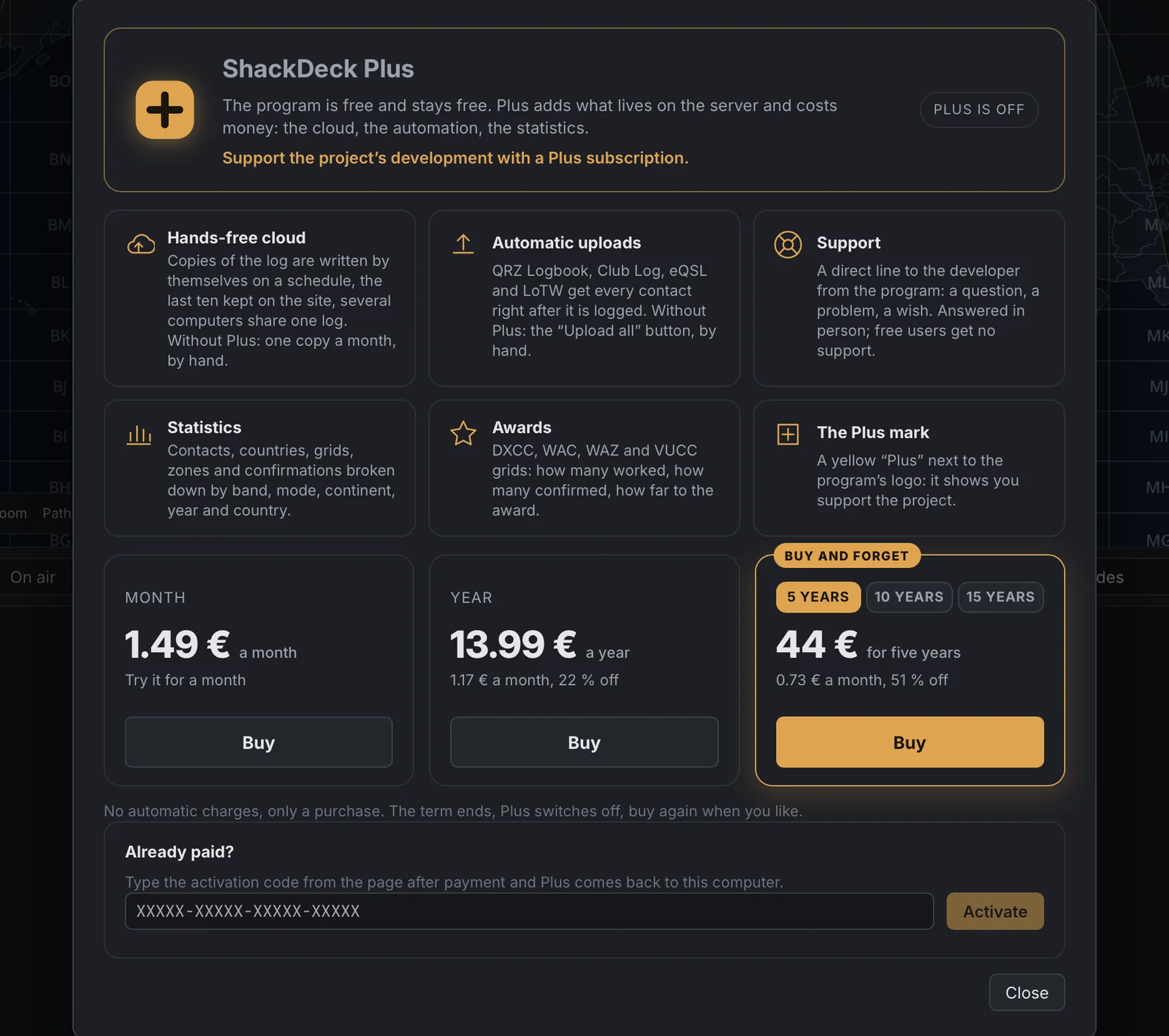 Окно ShackDeck Plus: что входит и три тарифа